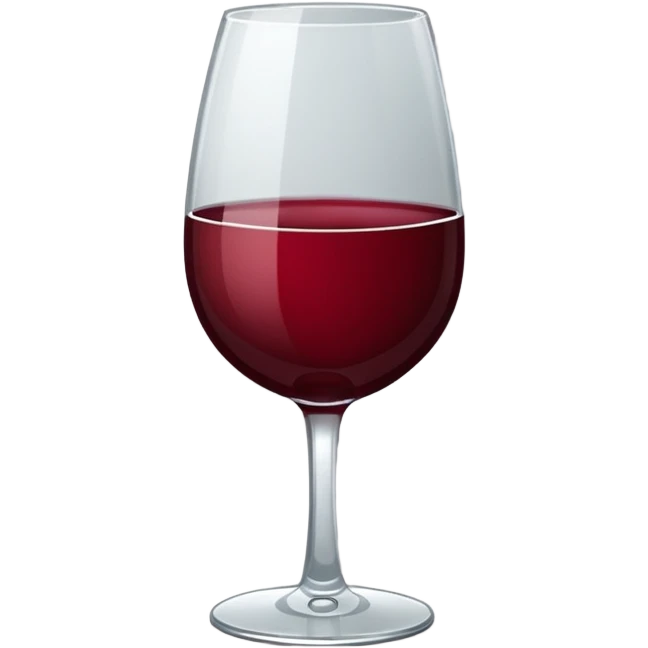 glass of wine in sticker style with a white stroke around that a little shadow emoji