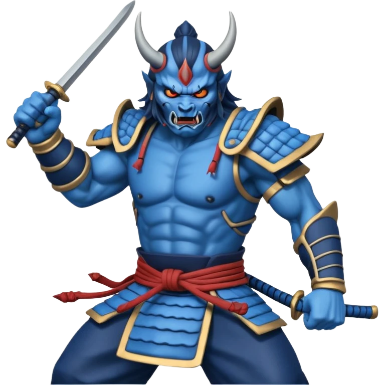 blue samurai oni emoji