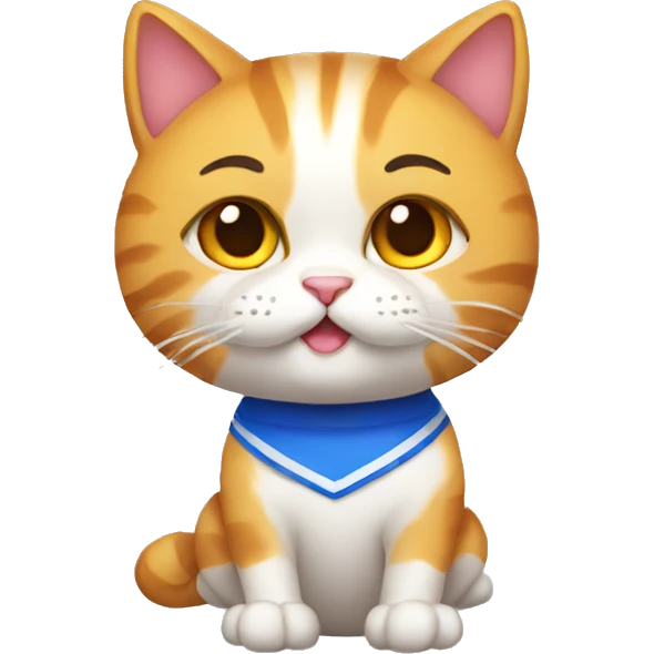 Cheerleader cat emoji