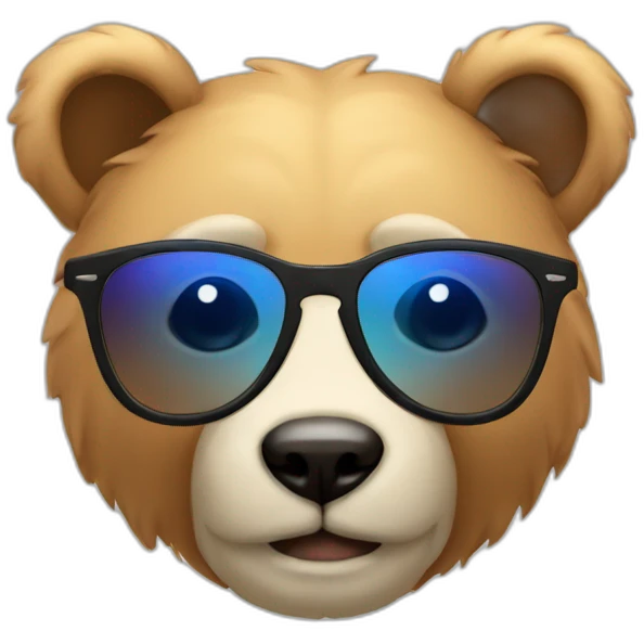 Ours avec des lunettes de soleil emoji