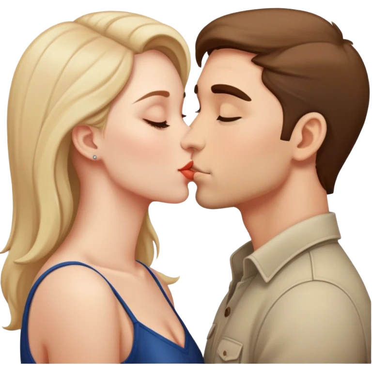 man and woman kissing emoji