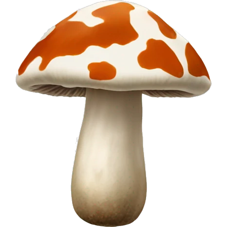 Cow print mushroom emoji