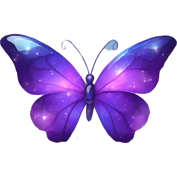 Nebula Gemstone Crystal Butterfly emoji