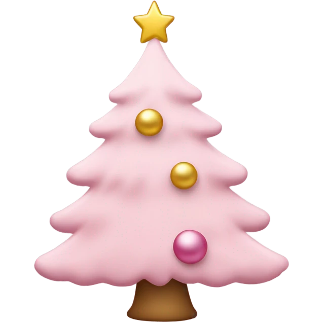 Light pink Christmas tree with ornaments  emoji