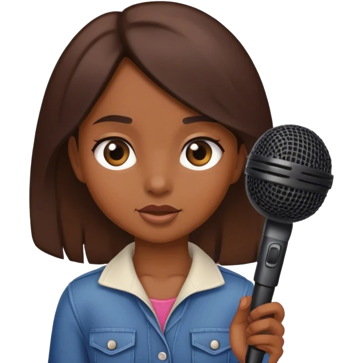 girl microphone  emoji