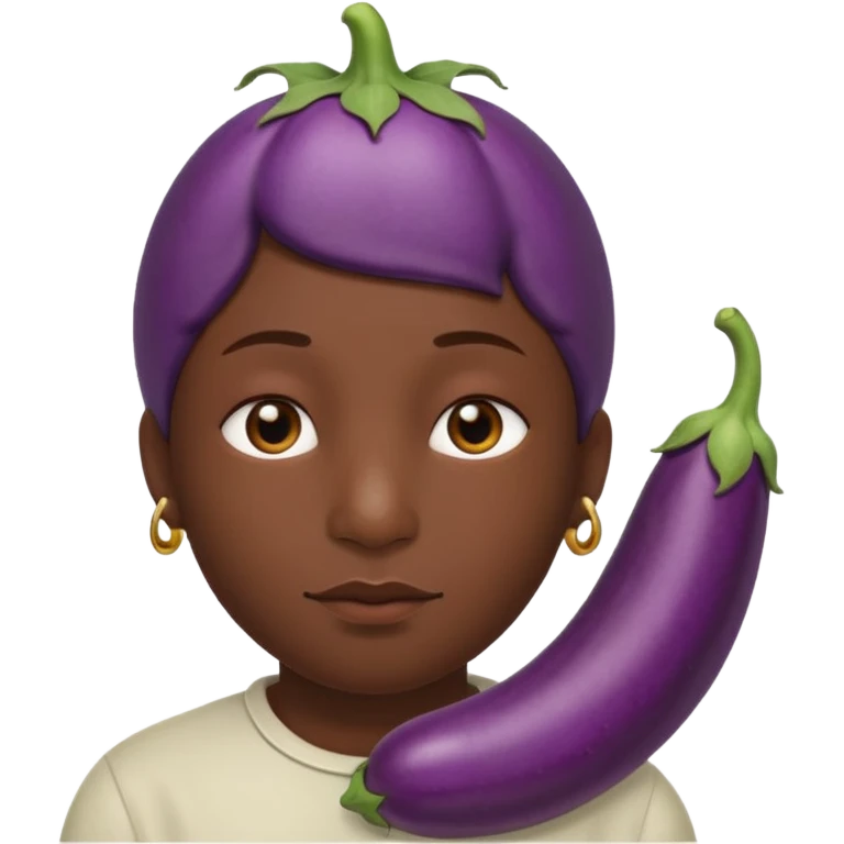 eggplant punctures peace emoji