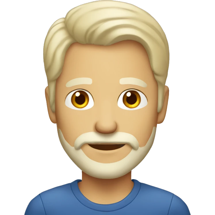 Older blonde guy with short hair and beard emoji