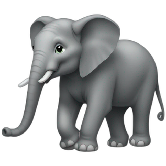 Éléphant sur un chat emoji