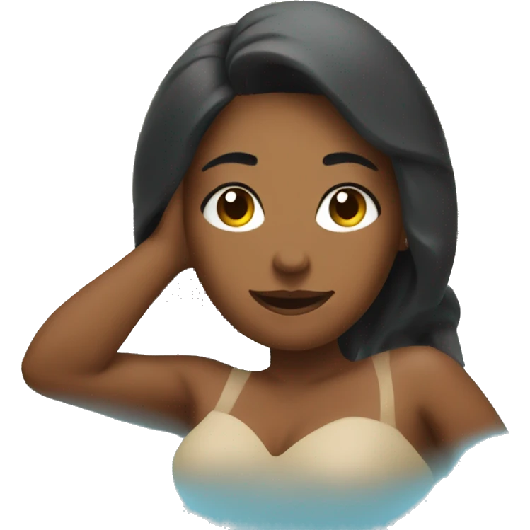 Women sitting in hot tub emoji