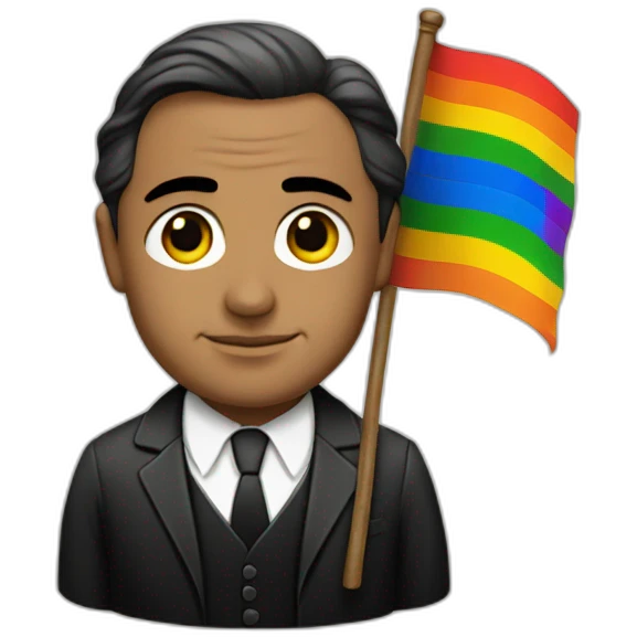 The Godfather with gay pride flag emoji