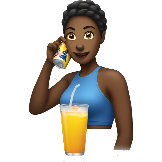 Women who drinks Energy drink emoji