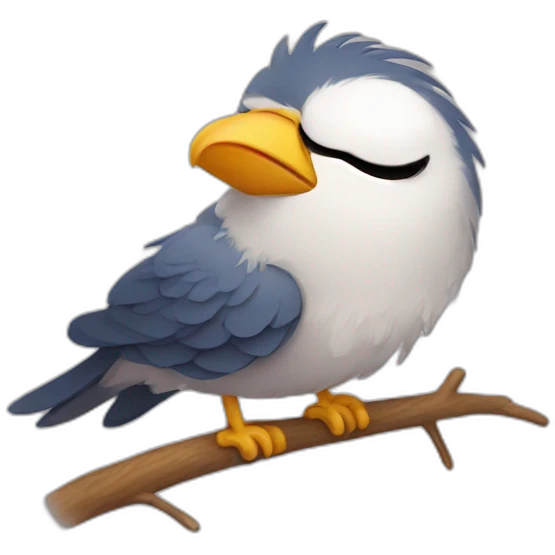sleepy bird emoji