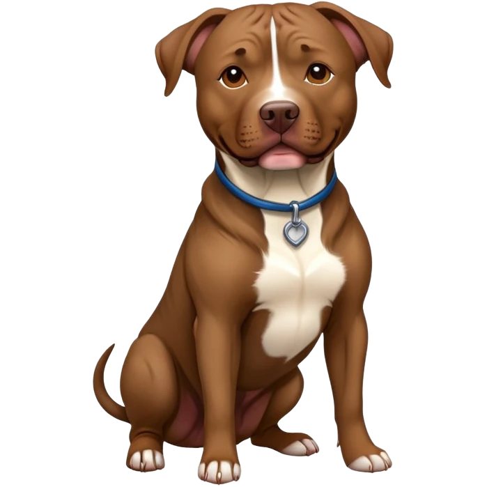 Brown Brindle Labrador pit bull dog  emoji