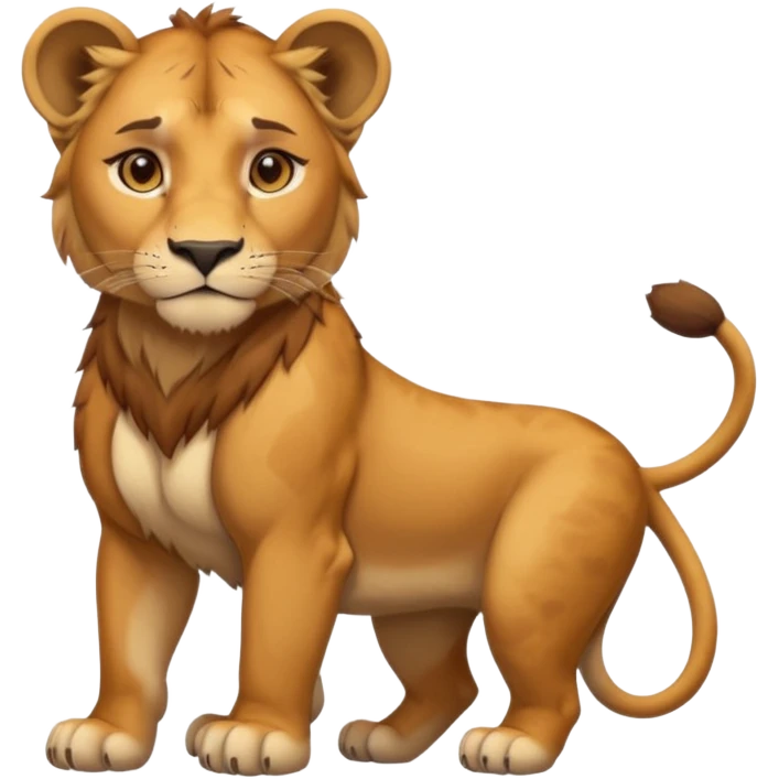 in lion family, only mother., full body emoji