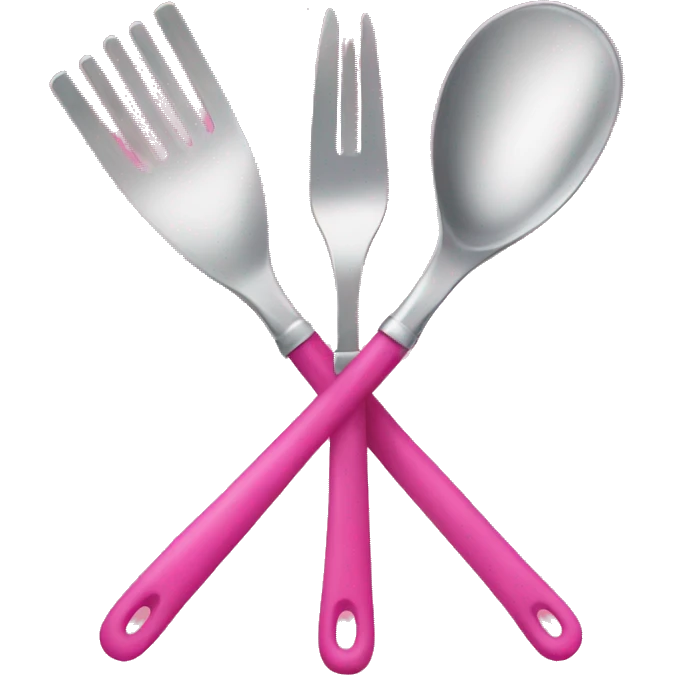 Pink utensils emoji