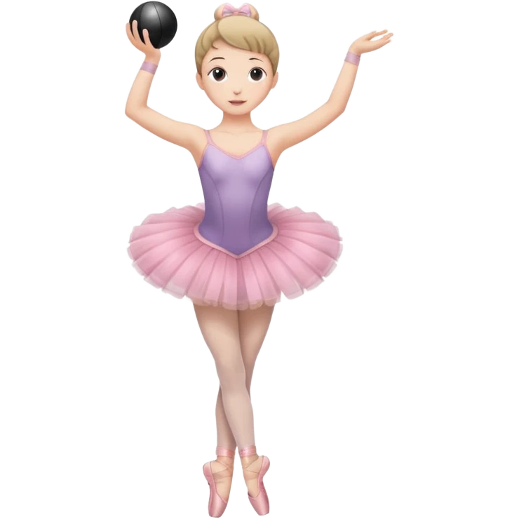 full body balet holding ball emoji