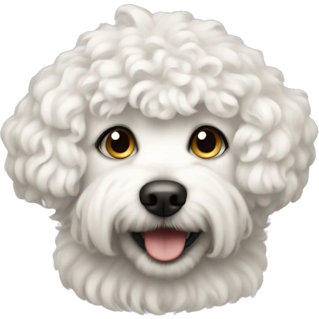 White small curly dog emoji