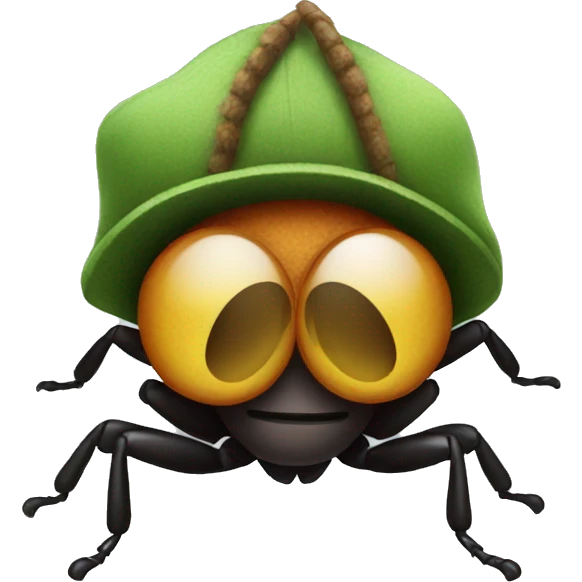 bug wearing a little hat  emoji