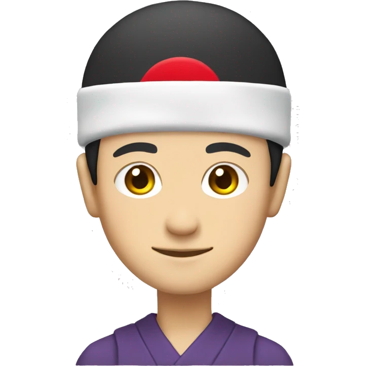 Japanese man with a headband witch logo japan flag
 emoji