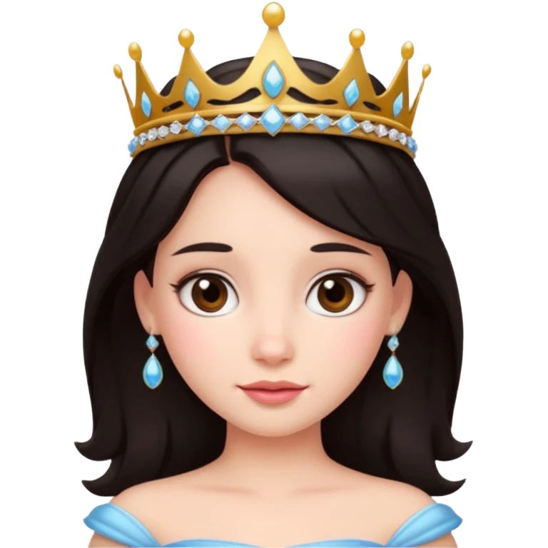 Princesa pelo oscuro cin cachetes  emoji