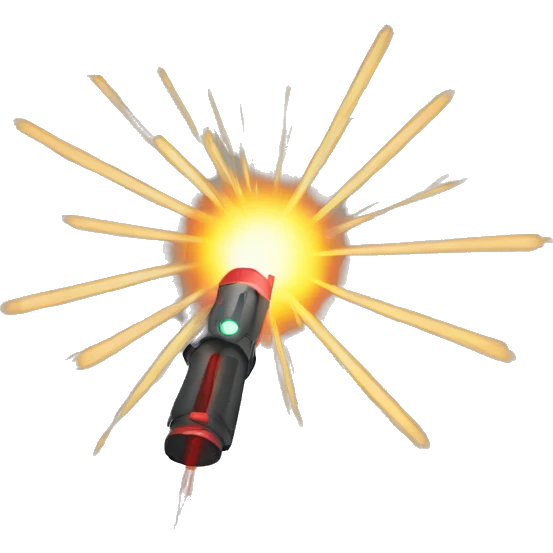 Laser blast emoji