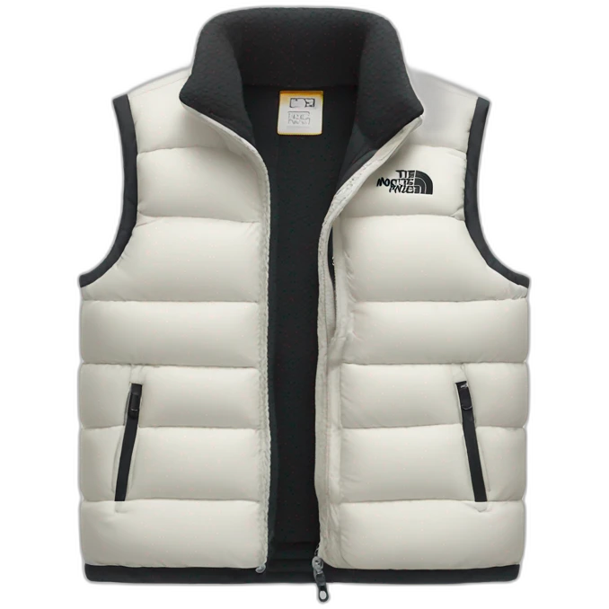 northface white wool sleeveless vest emoji