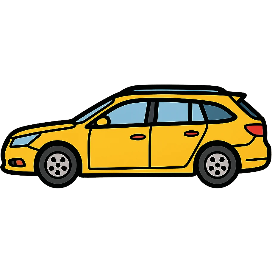 Chevrolet Cruze SW 2012 side view, clean and recognizable, suitable for icon or sticker emoji