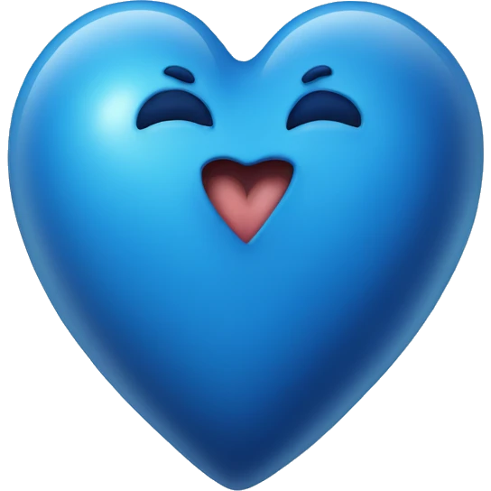 Blue real heart emoji
