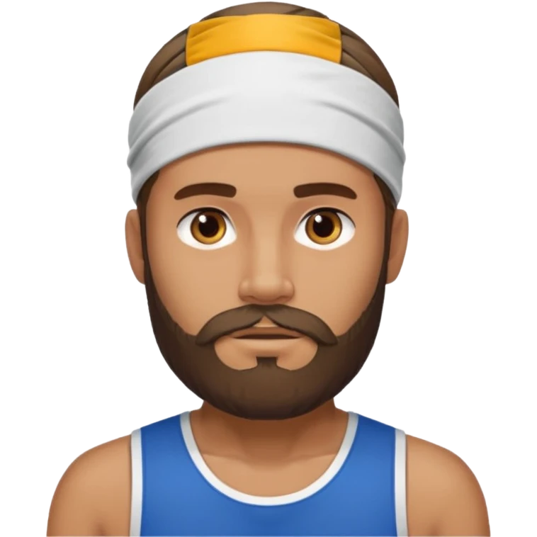 man bearded sport headband emoji