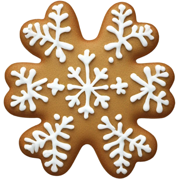 Gingerbread cookie with white icing  emoji