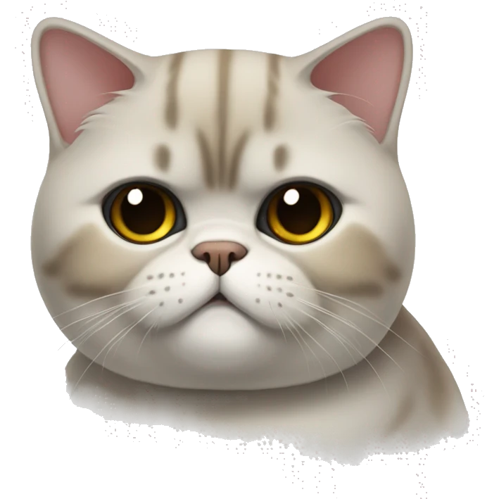 exotic-shorthair cat,half body emoji