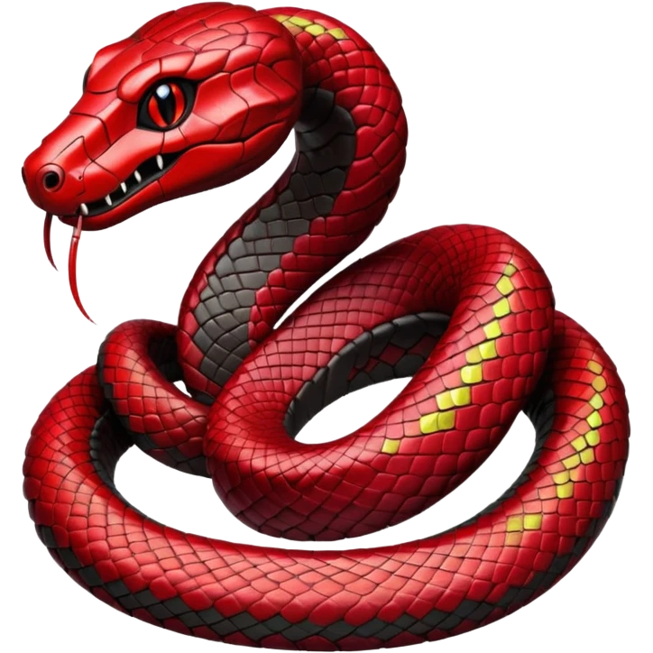 red glitter cyberpunk snake emoji