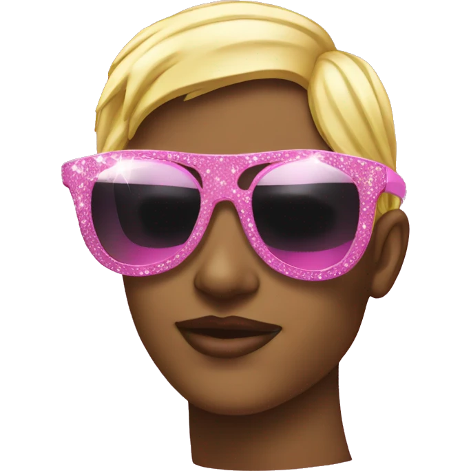 Sparkly pink sunglasses emoji