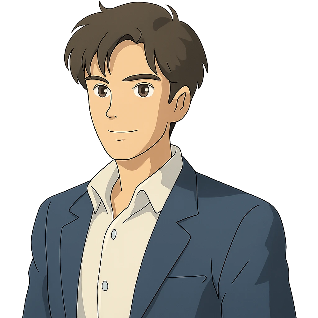 ghibli style handsome guy emoji