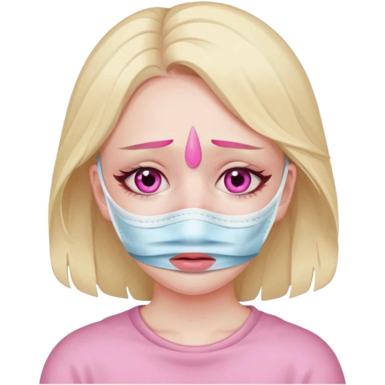 Girl with pink eye (the sickness) - more emoji emoji