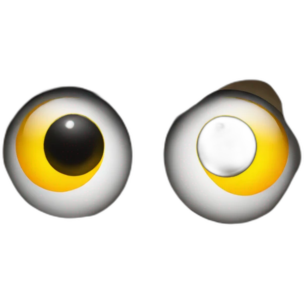 newspaper with two holes with eyes emoji