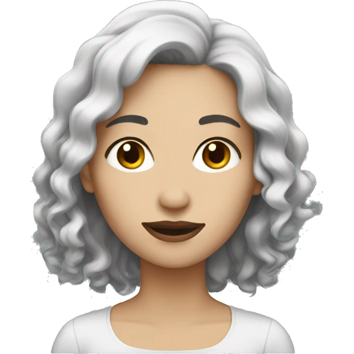 white women with black wavy hair emoji