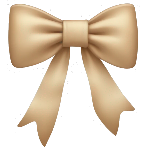 Beige bow  emoji