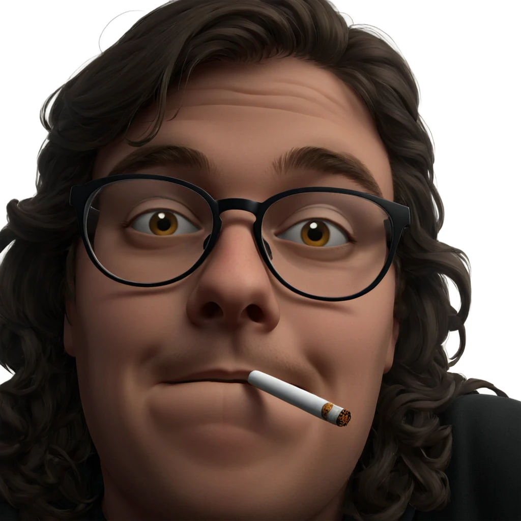 girl with glasses and cigarette emoji