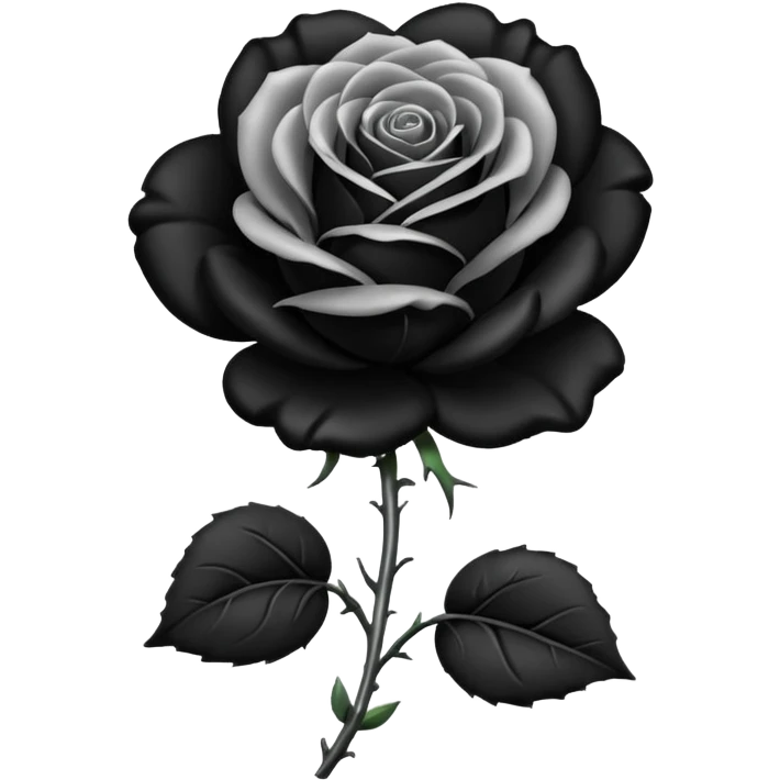 emo black rose with a chain emoji