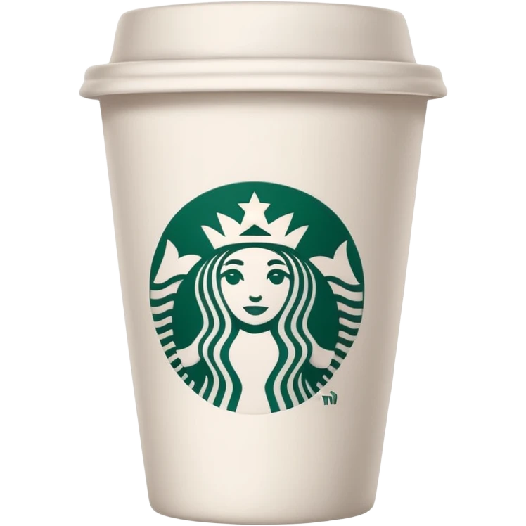A cute Starbucks coffee cup emoji