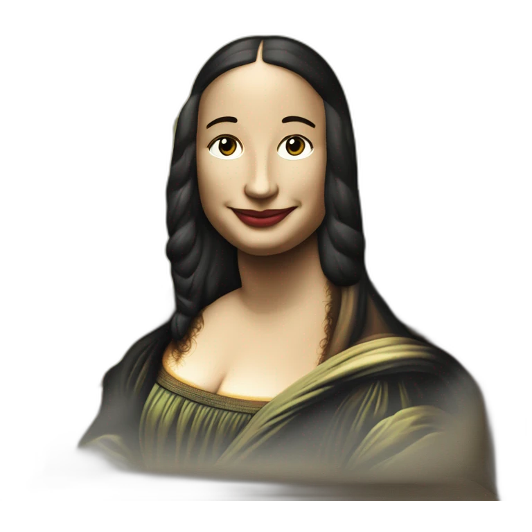 La mona lisa con Nueva York de fondo emoji