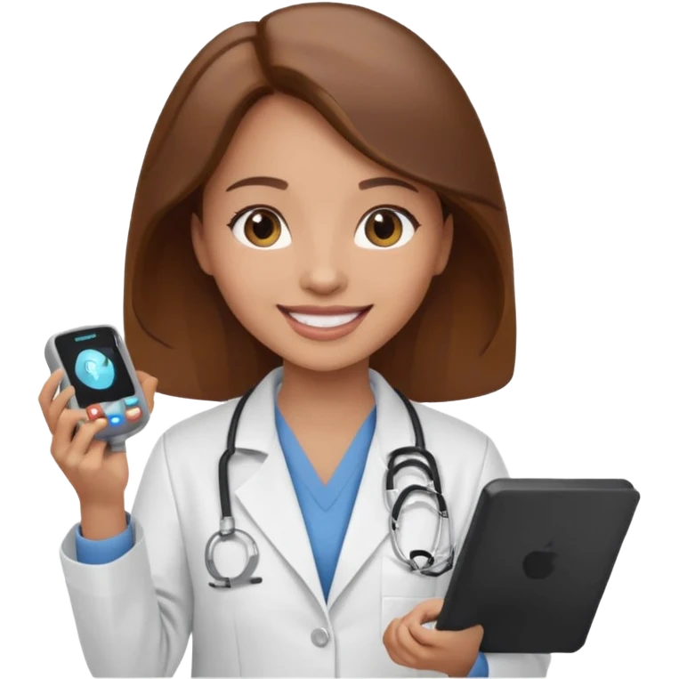 Can you make an emoji of a light skin brown hair ultrasound technician emoji