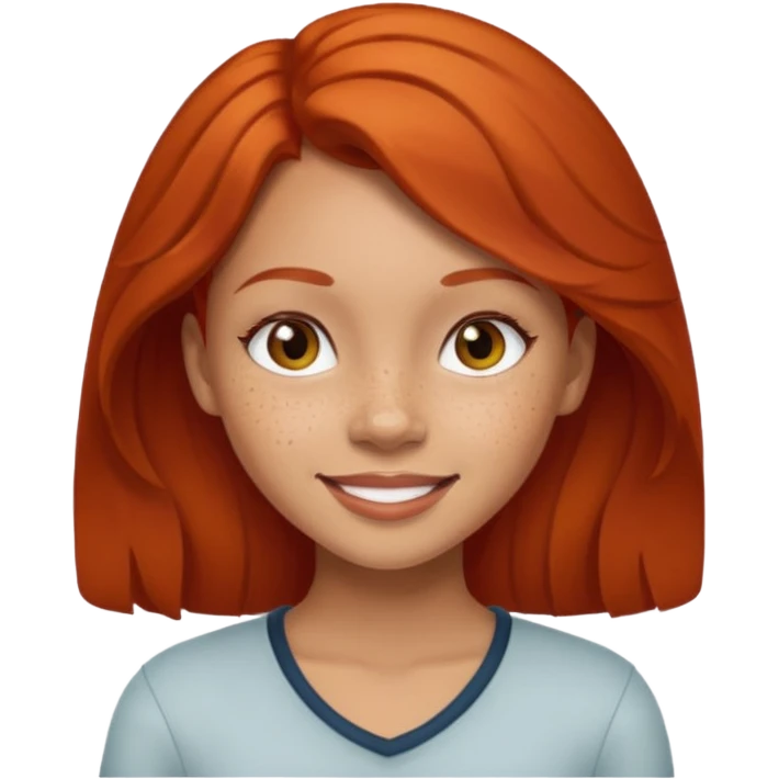 A lightskin redhead girl emoji