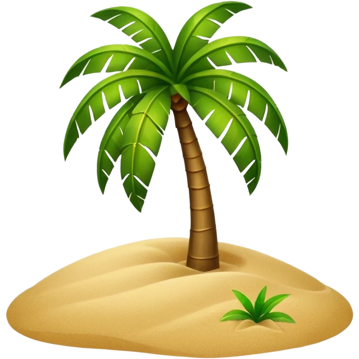 palm tree and sand emoji