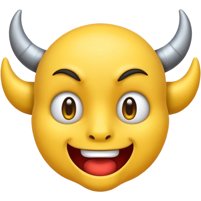 😈 this emoji but yellow and no horns emoji