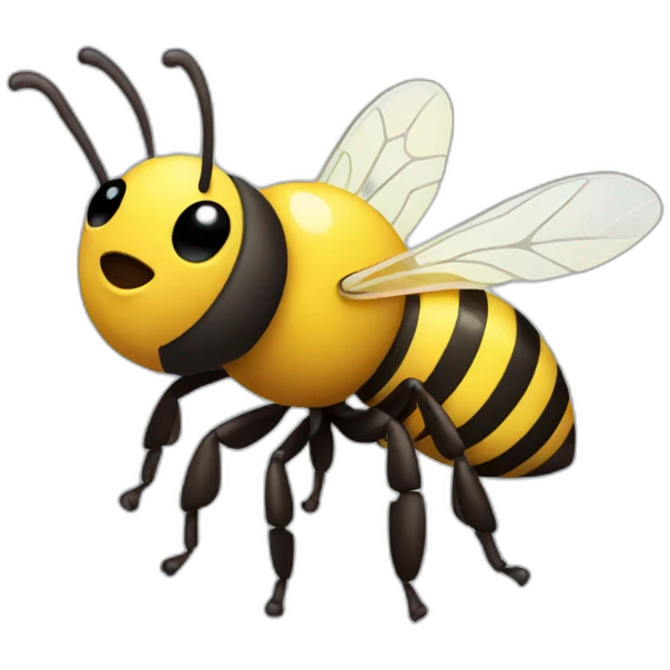 bee with a pin emoji