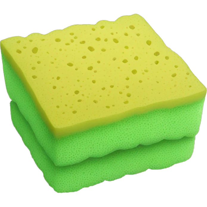 green flat square dish sponge emoji