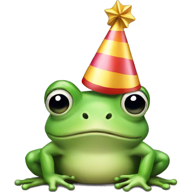 frog with party hat emoji