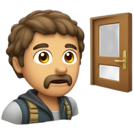 slam a door in a man's face emoji